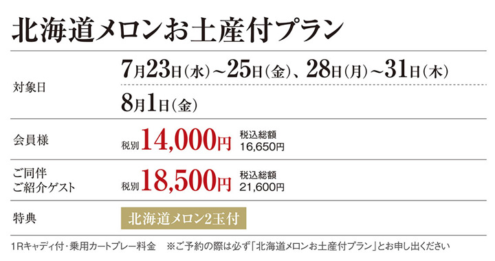 メロン付プラン